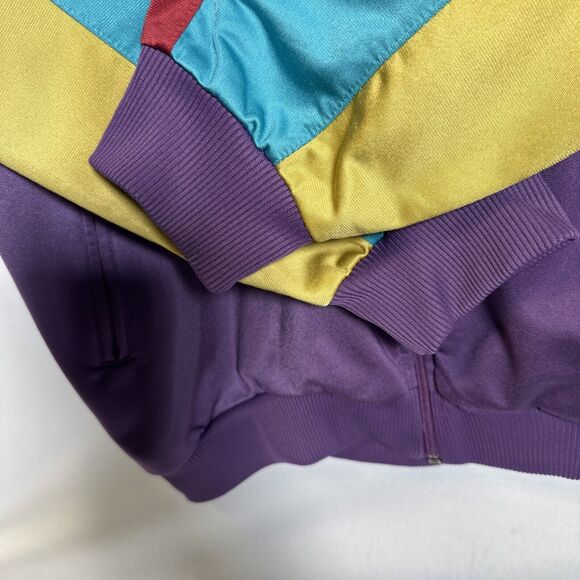VTG adidas Multicolor Bomber Sweatshirt Full-Zip Sz XL - Picture 6 of 12